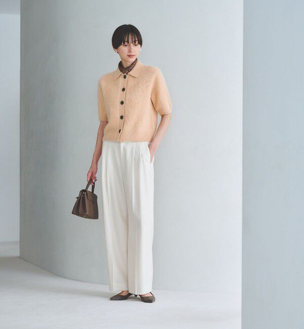 UNITED ARROWS「フォックスカシミヤ ショートスリーブ ポロニット」|ニット・セーター|