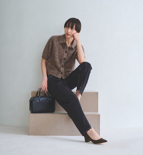 UNITED ARROWS「フォックスカシミヤ ショートスリーブ ポロニット」|ニット・セーター|