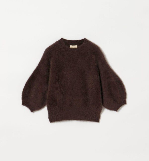 UNITED ARROWS「フォックスカシミヤ パフ ハーフスリーブ ニット」|ニット・セーター|