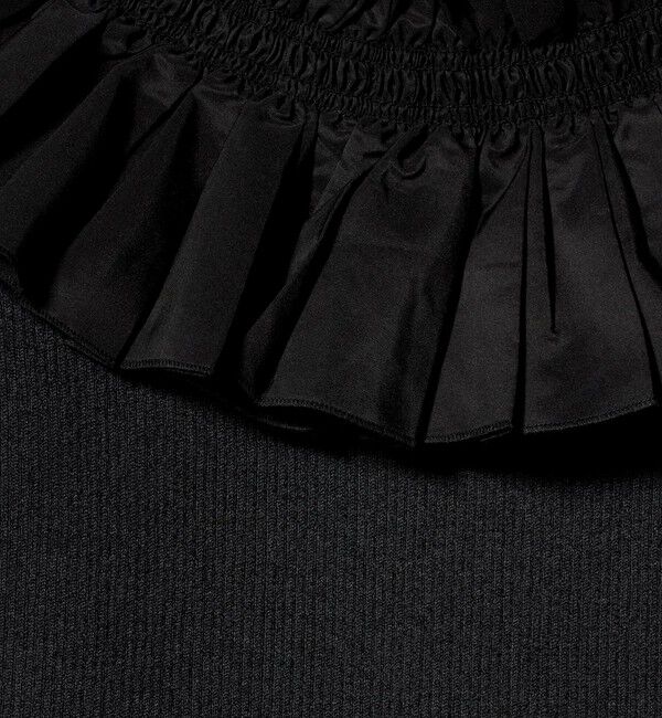 UNITED ARROWS「ギャザー オフショルダー 7分袖ニット ‐ウォッシャブル‐」|ニット・セーター|