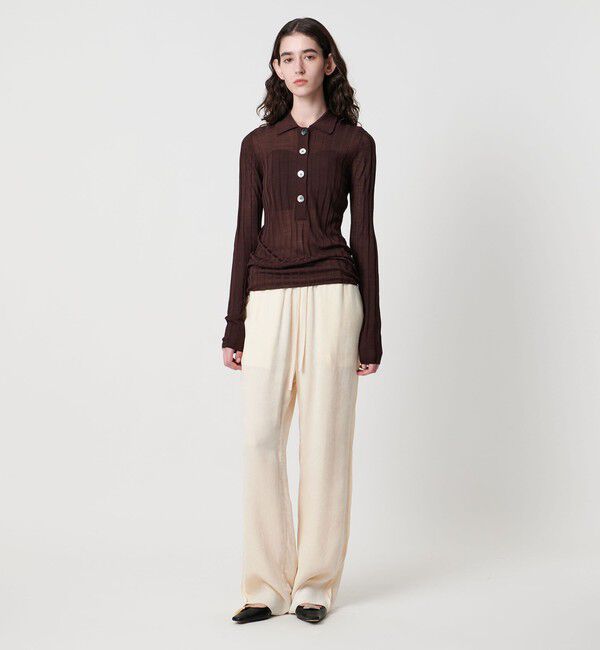 AEWEN MATOPH「＜AEWEN MATOPH＞シアーリブポロニット」|ニット・セーター|