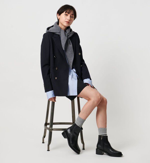 UNITED ARROWS「レザー ショートブーツ」|ショートブーツ|