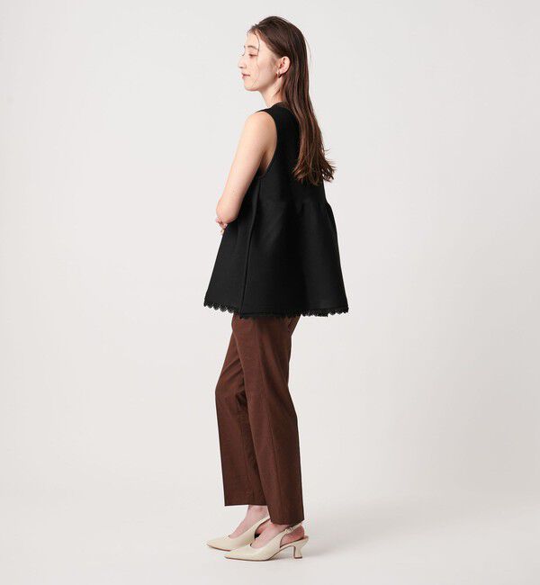 UNITED ARROWS「レース ペプラム ニットベスト ‐ウォッシャブル‐」|ベスト・ジレ|