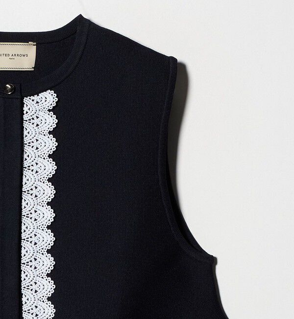 UNITED ARROWS「レース ペプラム ニットベスト ‐ウォッシャブル‐」|ベスト・ジレ|