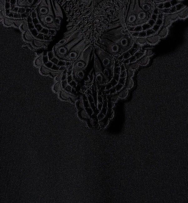 UNITED ARROWS「スカラップ レース フリル ニット‐ウォッシャブル‐」|ニット・セーター|