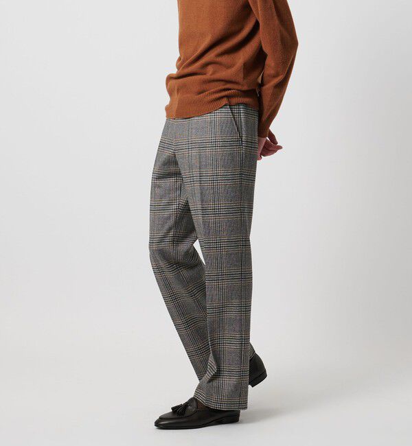 UNITED ARROWS「＜SOVEREIGN＞ ウール チェック ストレートパンツ」|スラックス|