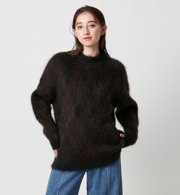 UNITED ARROWS「＜SACRA＞ ジャガード ニット」|ニット・セーター|BLACK