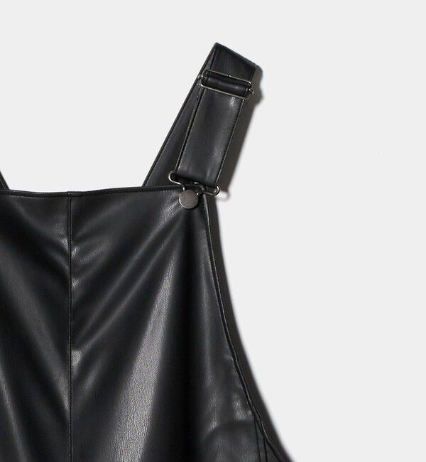 UNITED ARROWS「レザーライク サロペット パンツ‐ウォッシャブル‐」|オールインワン|