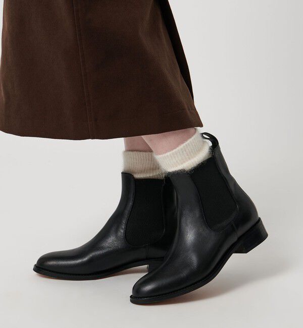 UNITED ARROWS「サイドゴア ブーツ」|ロングブーツ|BLACK