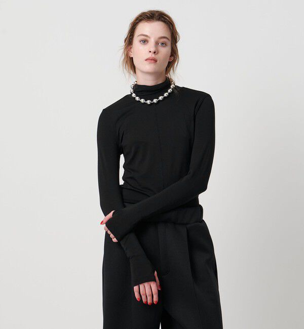 ASTRAET「＜ASTRAET＞テンジク タートルネックカットソー」|Tシャツ・カットソー|BLACK