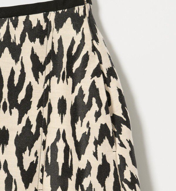 UNITED ARROWS「レオパード ジャガード フレアスカート」|フレア|