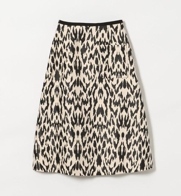 UNITED ARROWS「レオパード ジャガード フレアスカート」|フレア|