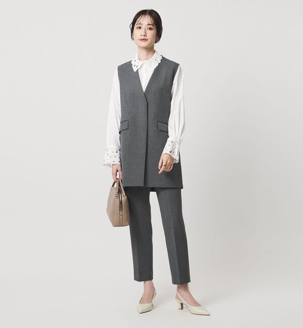 UNITED ARROWS「ダブルクロス ベスト ‐ウォッシャブル‐」|テーラードジャケット|