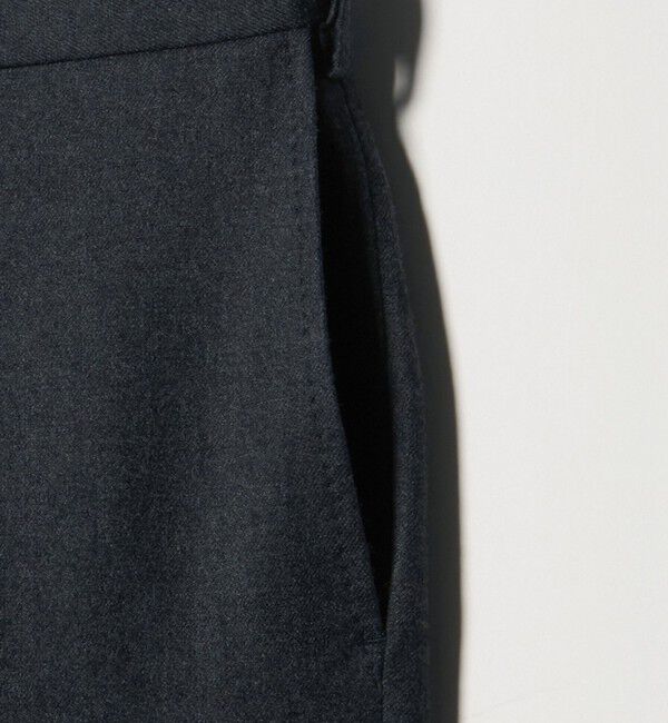 UNITED ARROWS「ライトサキソニー テーパード ノープリーツ スラックス ヨコストレッチ」|スラックス|