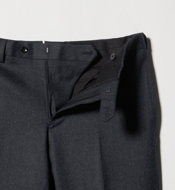 UNITED ARROWS「ライトサキソニー テーパード ノープリーツ スラックス ヨコストレッチ」|スラックス|