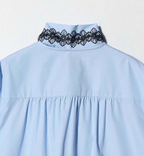 UNITED ARROWS「レース コンビ ボウタイ リボン ブラウス ‐ウォッシャブル‐」|シャツ・ブラウス|