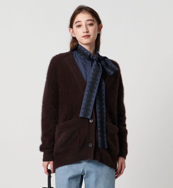 UNITED ARROWS「レース コンビ ボウタイ リボン ブラウス ‐ウォッシャブル‐」|シャツ・ブラウス|