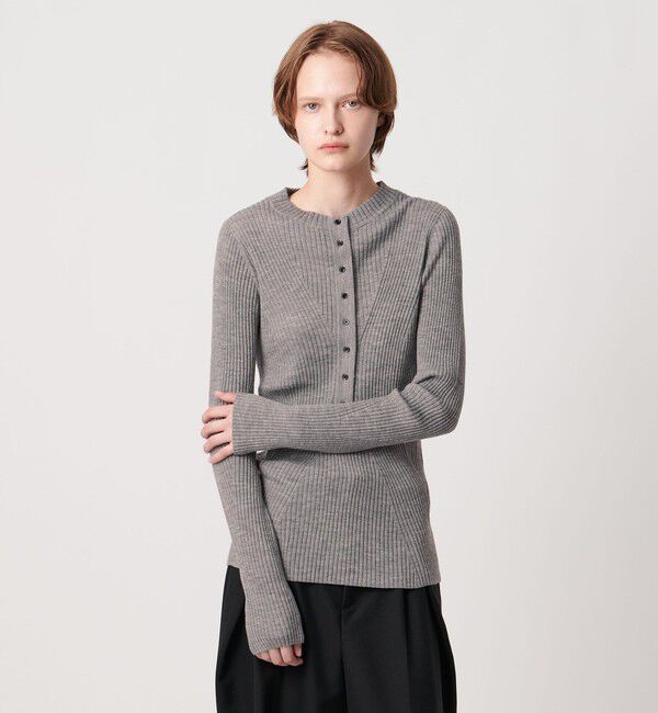 AEWEN MATOPH「＜AEWEN MATOPH＞ウールリブヘンリーネック ニットプルオーバー」|ニット・セーター|