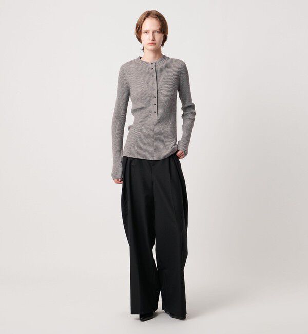 AEWEN MATOPH「＜AEWEN MATOPH＞ウールリブヘンリーネック ニットプルオーバー」|ニット・セーター|