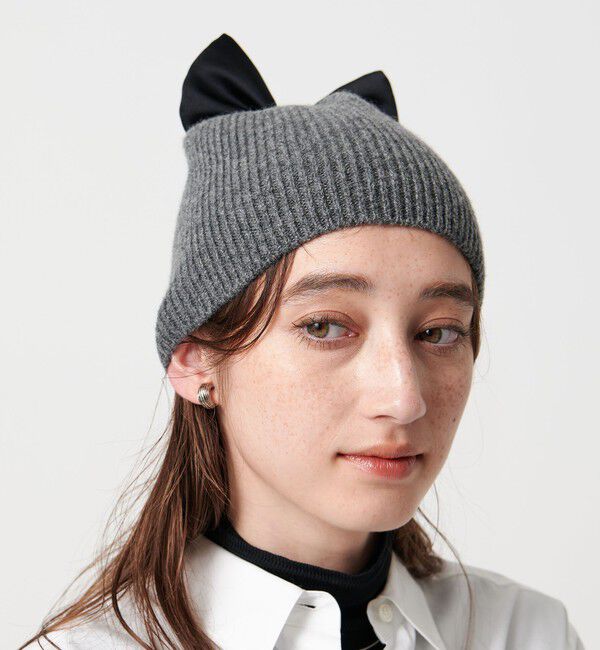 UNITED ARROWS「リボン ニットキャップ」|ニット帽|