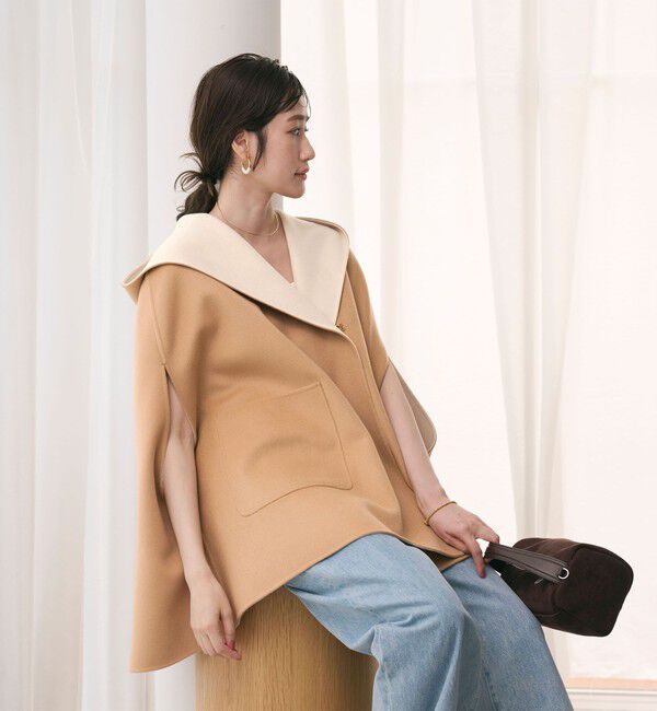 UNITED ARROWS「バイカラー リバー フードケープ」|その他|