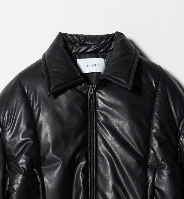 ASTRAET「＜ASTRAET＞レザーライク ジップ ショートブルゾン」|ブルゾン・スタジャン|