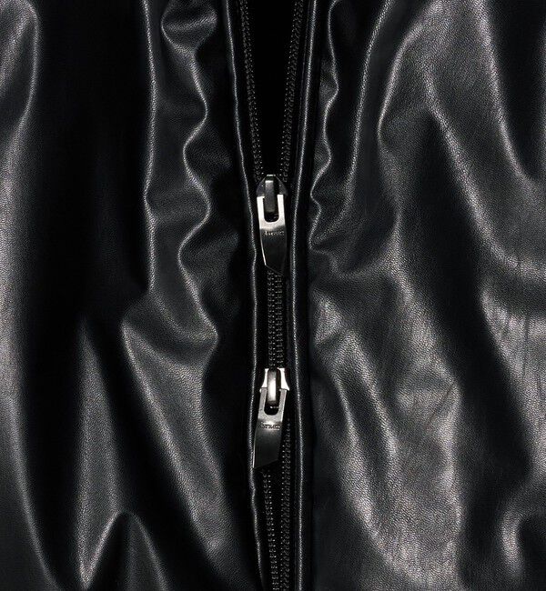 ASTRAET「＜ASTRAET＞レザーライク ジップ ショートブルゾン」|ブルゾン・スタジャン|