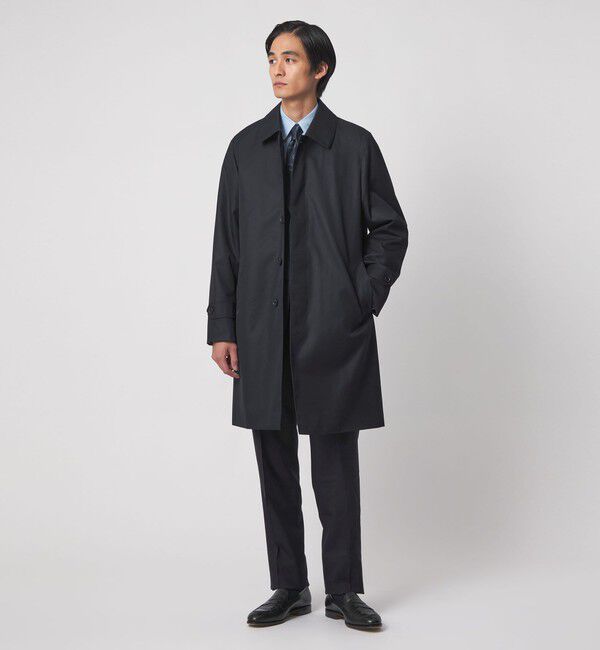 UNITED ARROWS「ギャバジン ステンカラーコート 撥水」|ステンカラーコート|NAVY