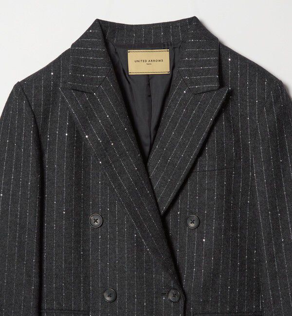 UNITED ARROWS「ダブルブレスト ストライプ ジャケット」|テーラードジャケット|