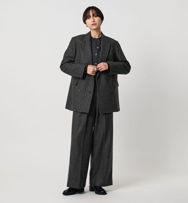 UNITED ARROWS「ダブルブレスト ストライプ ジャケット」|テーラードジャケット|