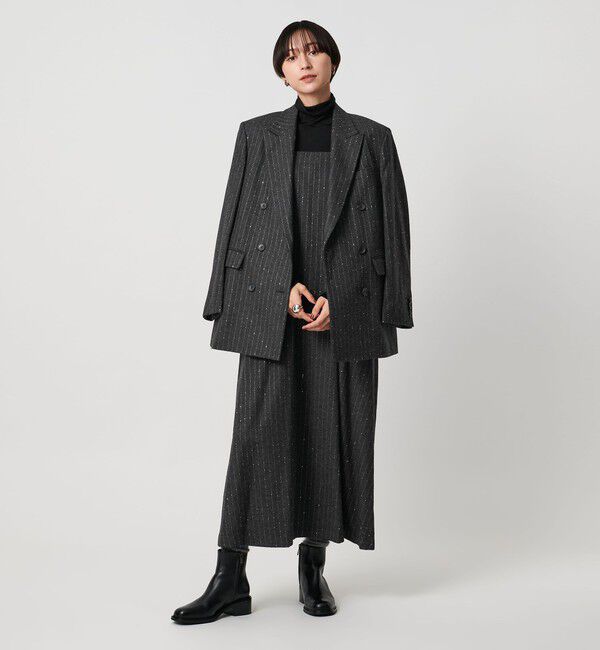 UNITED ARROWS「ダブルブレスト ストライプ ジャケット」|テーラードジャケット|