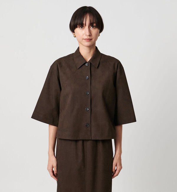UNITED ARROWS「スエード ライク シャツ ジャケット」|シャツ・ブラウス|