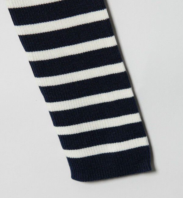 UNITED ARROWS「リブ ボーダー タートル ニット」|ニット・セーター|