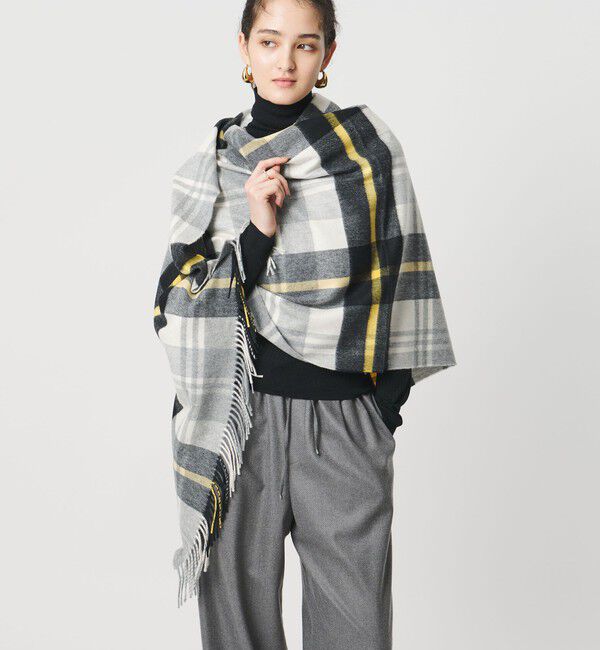 UNITED ARROWS「＜Johnstons of Elgin＞カシミヤ チェック 70 ストール」|ストール|