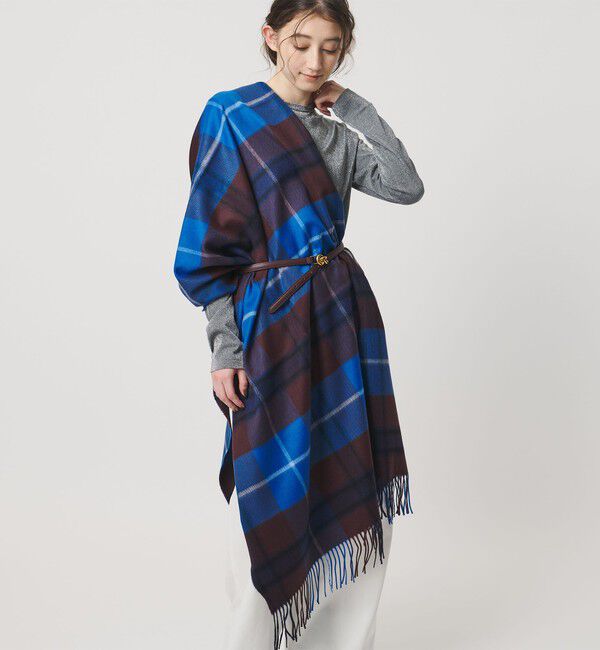 UNITED ARROWS「＜Johnstons of Elgin＞カシミヤ チェック 70 ストール」|ストール|