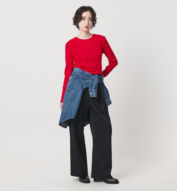 UNITED ARROWS「コットン テレコ クルーネック カットソー」|Tシャツ・カットソー|