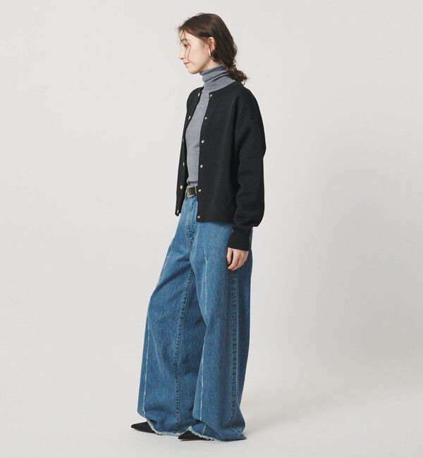 UNITED ARROWS「ラメ ニット スウェット カーディガン ‐ウォッシャブル‐」|カーディガン|