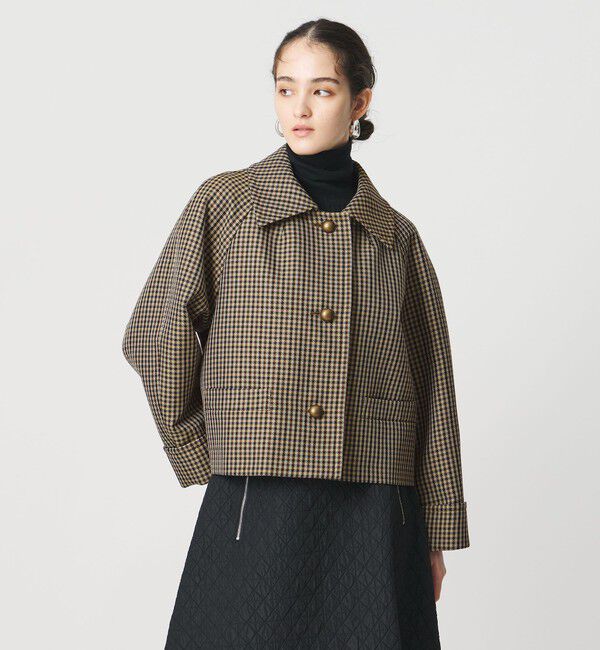 UNITED ARROWS「チェック ショート ジャケット」|ステンカラーコート|その他1