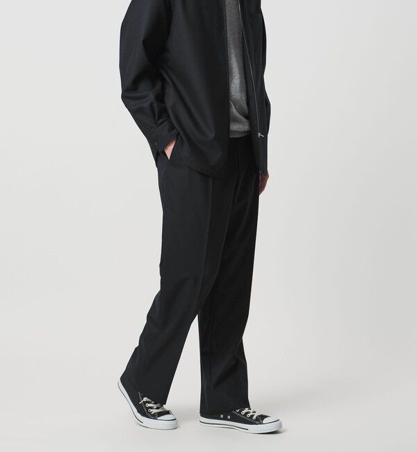 UNITED ARROWS「ライトメルトン ミリタリートラウザーズ」|スラックス|BLACK