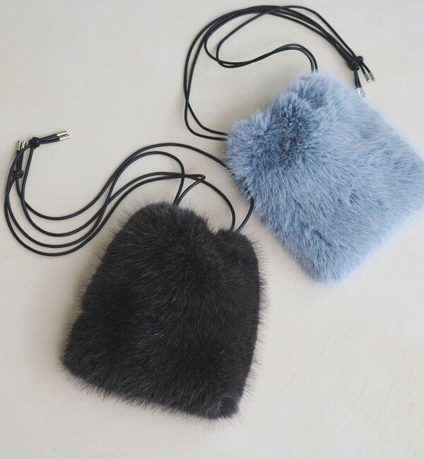 UNITED ARROWS「フェイクファー ドロストバッグ」|ショルダー・メッセンジャー|