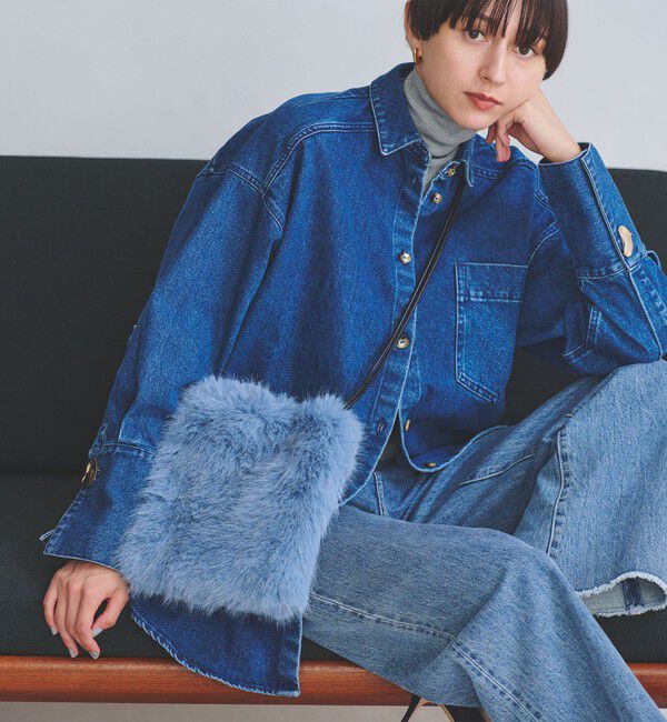 UNITED ARROWS「フェイクファー ドロストバッグ」|ショルダー・メッセンジャー|