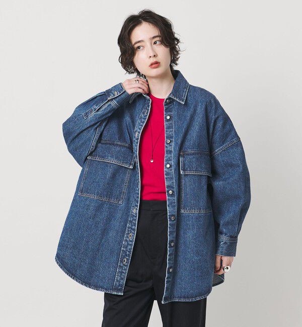 UNITED ARROWS「＜SACRA＞デニム ロング シャツ ジャケット」|シャツ・ブラウス|