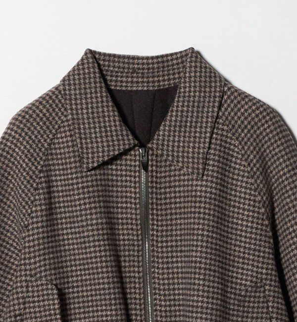 ASTRAET「＜ASTRAET＞ハウンドトゥース ステンカラー ジップブルゾン」|ブルゾン・スタジャン|