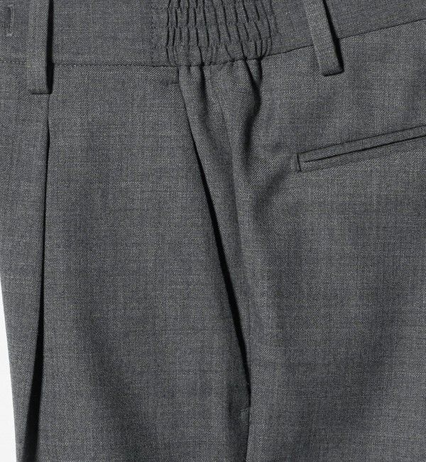 UNITED ARROWS「スリムテーパード サイドシャーリング 1プリーツ スラックス ストレッチ 防しわ」|スラックス|