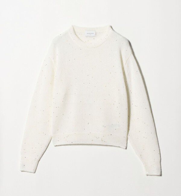 UNITED ARROWS「フラワー スパンコール クルーネック ニット」|ニット・セーター|