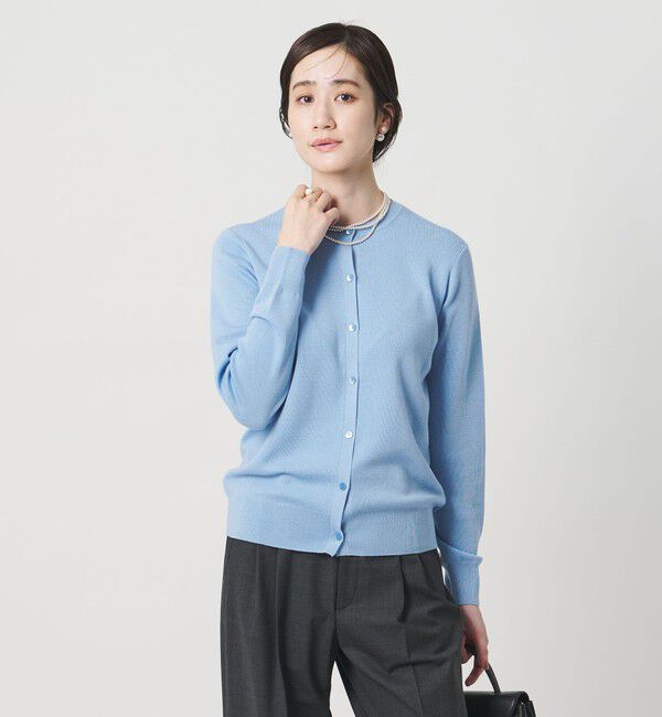 UNITED ARROWS「フルニードル カーディガン」|カーディガン|LT.BLUE