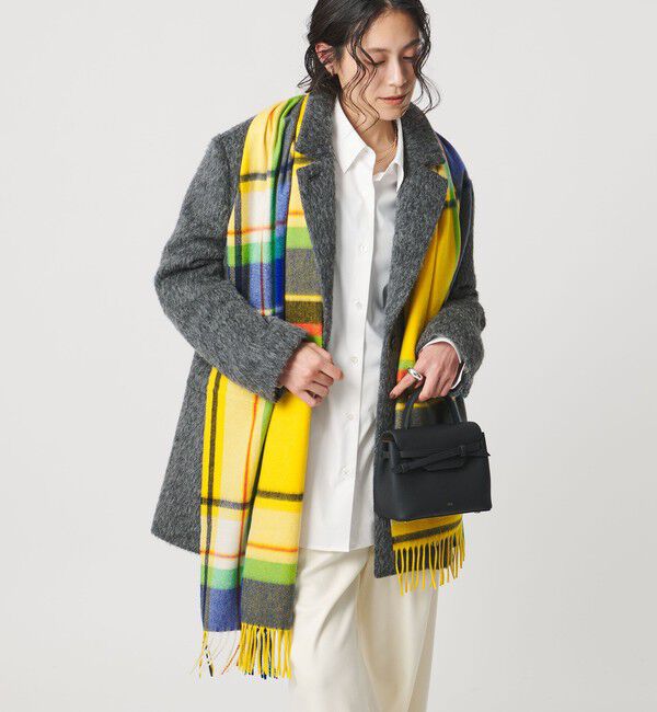 UNITED ARROWS「＜Joshua Ellis＞カシミヤ チェック マフラー」|マフラー|