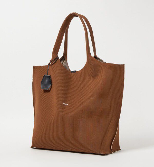 UNITED ARROWS「＜hALON＞ストライプ ニット トートバッグL」|トートバッグ|