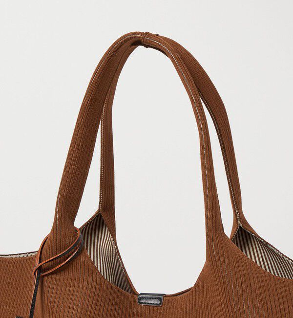 UNITED ARROWS「＜hALON＞ストライプ ニット トートバッグL」|トートバッグ|