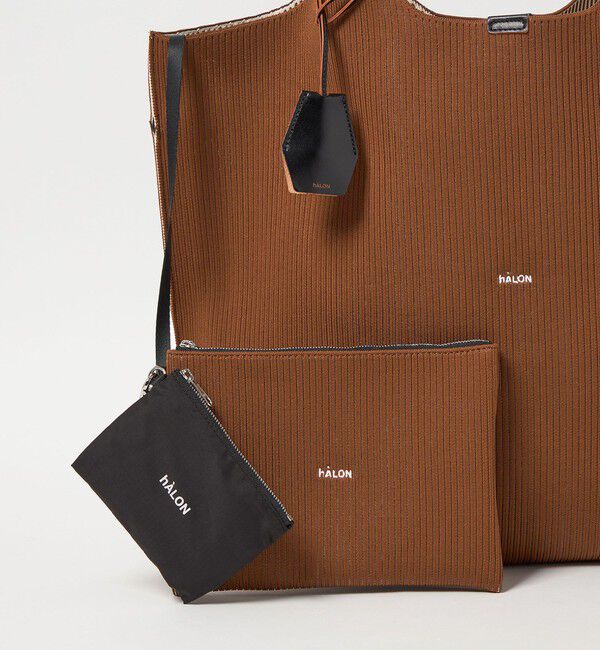 UNITED ARROWS「＜hALON＞ストライプ ニット トートバッグL」|トートバッグ|